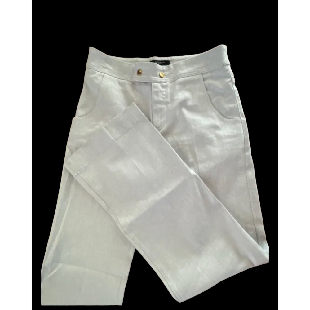 Derek Lam Pants Soft Gray High Rise Stretchy Cotton Wide Leg EUC $295 Size‎ 8